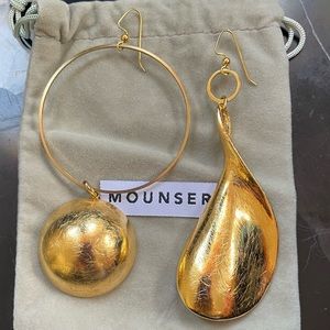 MOUNSER Gold Organic Drop Earrings